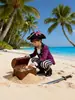 Fantasia Fofa de Capitã Pirata para Meninas para o Halloween, Roupa de Festa Cosplay Infantil, Direto da Fábrica