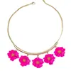 Collar Choker Exagerado de Plumeria Pintado a Spray Tridimensional de Moda Transfronteriza para Mujer, Accesorio Diario