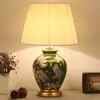 Luminária de Mesa Cerâmica Quarto Luminária de Cabeceira Sala de Estar Estilo Retro Americano Novo Estilo Chinês Europeu Pastoral Quente Criativa Iluminação com Controle Remoto