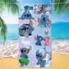 Toalla de Playa con Estampado de Stitch Lindo de Dibujos Animados y Anime, Toalla de Baño de Microfibra Secado Rápido Transfronteriza, Toalla de Playa Espesa