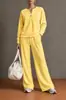 Conjunto de Sudadera de Color Sólido Estilo Europeo para Mujer con Pantalones de Pierna Ancha Otoño Invierno Casual Conjunto de Dos Piezas Manga Larga Cordón Holgado