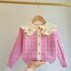 Suéter para niña Cardigan abrigo Primavera y Otoño nuevo suéter infantil lindo estilo western infantil Cardigan infantil