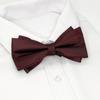 Pajarita de color liso con estampado oscuro para hombre, para traje de boda, novio, accesorios de vestir, textura de estilo crema, estilo literario.