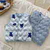 Chaleco de Algodón para Bebé Niños Niñas Infantil Otoño e Invierno Nuevo Elegante Ropa de Abrigo Reversible Ropa Infantil Moderna