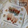 20 Outono e Inverno Clareamento Maillard Manchas Gelo-transparente Borboleta Gato Urso Estéreo Manicure de Unha Joias de Diamante