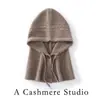 Gorro de punto de cachemira liso estilo coreano para otoño e invierno, unisex, casual, versátil, cálido y resistente al frío