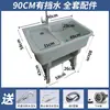 Fregadero de lavandería de piedra de cuarzo para balcón, lavabo doméstico con tabla de lavar de mármol integrada, fregadero de lavandería para patio exterior