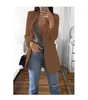 2025 Amazon Moda Casual Europeia e Americana Nova Terno Lapela Cardigã Slim Blazer de Temperamento Jaqueta Feminina Primavera Outono