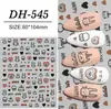 Adesivos de Unha de Gatinho Fofos Doces e Descolados Estilo Graffiti Infantil Plana Gato Coelho Adesivos de Arte para Unhas Joias Estilo Dh