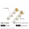 Pendientes de Acero Inoxidable con Diseño Retro Europeo y Americano de Perlas de Agua Dulce de Nicho, Simples y Elegantes, Modernos y Versátiles, Pendientes Elegantes para Mujer