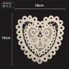 Hilo de Algodón Tejido Retro Espesado Encaje Hueco Mantel de Café Parche de Tela DIY Ropa Hecha a Mano Bolsillo Falso Posavasos Europeos