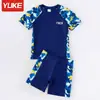 Trajes de baño para niños Niños medianos y grandes Nuevo Adolescente Camuflaje de dos piezas Dos piezas Estudiante