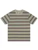 Camisa Polo Listrada Estilo Retrô Nanxia com Gola e Manga Curta para Homens, Marca Tendência de Verão Ins Solta Versátil Color Block Camiseta