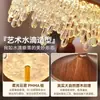 Lámpara Colgante Vintage Ajustable para Mesita de Noche, Diseño de Gota de Agua Iceberg, Color Nogal Retro, Lámpara de Pasillo, Lámpara Colgante Estilo Francés para Comedor, Dormitorio