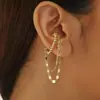 Clip de Oreja Magnético de Perla con Borla de Moda de Lujo Ligero Transfronterizo Versátil Ear Cuff