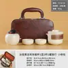 Juego de Té de Viaje Horno Ru con Tazas para Invitados, Tetera Portátil para Preparar Té al Aire Libre, Hojas de Té, Regalo para Evento Festivo