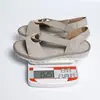 Sandalias de cuña con hebilla redonda de metal y bloques de color transfronterizos para mujer Tallas grandes Comercio exterior Elásticas Dos correas Correa trasera Casual Punta abierta Zapatos para mujer