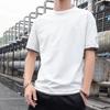 Camiseta de Manga Corta de Dos Piezas Falsas para Hombre Verano Marca de Moda Estilo Coreano Nueva Manga Media Guapo Camiseta Estilo Hong Kong Top Holgado