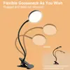 Luminária de Mesa LED, Luz de Anel Redonda, Luz para Transmissão ao Vivo, Suporte, Luz de Preenchimento, Clipe USB, Luz Suave para Beleza, Proteção para os Olhos, Luminária para Estudante, Luminária de Mesa para Desktop