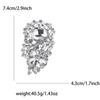 Exquisito broche de cristal con diamantes de imitación de aleación de moda de lujo para mujer, broche de joyería con ramillete para traje y abrigo de comercio exterior