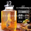 Pote de Vinho Personalizado Garrafa de Vidro Pote de Vinho Medicinal com Ginseng Garrafa Transparente Barril de Vinho de Grande Capacidade Selado com Torneira Bule de Vinho