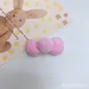 Novos Acessórios Fofos de Pelúcia Rosa com Laço Kt Aro de Cabelo Grampo de Cabelo Acessórios Manuais DIY Material para Capa de Celular