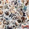 50 peças de adesivos de animais realistas para caderno, guitarra, mala, adesivos decorativos, papelaria à prova d'água, adesivos criativos