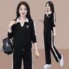 Conjunto de Dos Piezas de Buena Calidad para Personas de Mediana Edad para Reducir la Edad en Otoño e Invierno Nuevo de Talla Grande Sudadera Holgada y Pantalones Deportivos Traje Casual de Moda