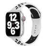 Adecuado para Correas de Todas las Series de Apple Watch S1-10 Estilo Nike Cintura Pequeña Doble Color Hebilla Doble Correa Deportiva de Silicona