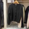 Nuevo suéter de cachemira para mujer de otoño e invierno con cuello redondo, manga larga, camisa de aire acondicionado, cárdigan delgado, abrigo para mujer 472095