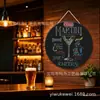 Pintura Decorativa Cocktail Frango Cruzado Bar Café Decoração de Parede Mojito Cerveja Pintura Redonda de Lata 20/30cm