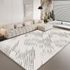 Alfombra abstracta japonesa para sala de estar directa de fábrica impresión transfronteriza tapete lavable para piso líneas domésticas alfombra completa
