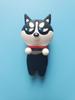 Señal de estacionamiento de muñeca de dibujos animados en 3D, muñeca de goma suave, cerdo acostado, muñeca de gato de la fortuna, en stock, venta al por mayor, gran suministro