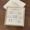 Exclusivo da Transmissão ao Vivo: Conjunto de Presente de Sete Peças de Brincos Pequenos para Mulheres, Pino de Prata, Amigável para Estudantes, Delicado, Feminino, Presente de Aniversário, Acessórios de Orelha
