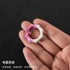 Hebilla de anillo de resorte abierto con barniz de bambú degradado, gancho de anillo de aleación de zinc, gancho para bolso, accesorios de hardware de joyería para bricolaje