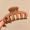 Pinza para el pelo coreana para mujer, pinza de tiburón de estilo simple, pasador de alta gama, pinza para la parte trasera de la cabeza, pinza de hueso de dragón con lunares