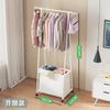Perchero de suelo sencillo para secar ropa en interiores, esquinero móvil para dormitorio