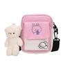 Cartoon Canvas Small Bag Mulheres 2023 Novo estilo japonês macio menina Crossbody Bag Coelho pequeno impresso bolsa de ombro bonito
