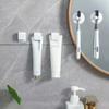 Suporte de parede multifuncional para escova de dentes com ventosa, suporte para escova de dentes, não perfurado, para banheiro, com gancho, para creme dental, para aparelhos odontológicos