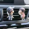Celebriedade da Internet Enfeites de Carro Atacado Carro Acessórios de Carro Boneca Casal Fofo Beijo Decoração de Carro Elétrico Enfeites