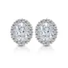 Tiktok Más Vendidos Flor de Hielo Piedra Tallada Diamante de Alto Carbono Aretes de Girasol para Mujer Moda Pendientes de Lujo Dropshipping en Vivo