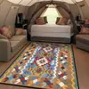 Tapetes de Chão Estilo Étnico Retro Americano Transfronteiriços, Tapetes Decorativos Persas Completos para Sala de Estar, Cobertores Resistentes ao Desgaste e Amigáveis à Pele para Mesas de Cabeceira