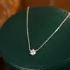 Banyan Tree Collar Colgante Clásico de Plata S925 con Seis Garras y un Solo Diamante para Mujer Estilo Simple Lujo Ligero Versátil Chapado en Oro K Cadena para Clavícula