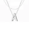 Amazon Collar de Acero Inoxidable con 26 Letras Moda Simple Doble Capa Colgante de Perlas de Arroz Collar para Uso Diario de Mujer