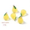 Atacado bonito simulação resina acrílico tridimensional semi-tridimensional pingente de fruta faça você mesmo colar pulseira chaveiro