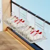 Tendedero de Balcón Antirrobo Ventana Rascacielos Tendedero de Zapatos Colgador de Calcetines Estante de Almacenamiento para Ropa