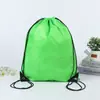 En stock Paquete de Poliéster en Blanco Bolsillo de Paquete Mochila con Cordón Publicitaria Deportiva para Maratón Mochila de Almacenamiento Deportiva Bolsa Impresión