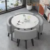 Mesa y Sillas Modernas Simples de Redes Sociales para Negociaciones de Negocios Set de Sillas Mesa Redonda Pequeña para Reuniones de Invitados de Recepción Informal Mesa de Comedor para Tienda de Té de Leche