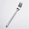 Juego de Cucharas de Acero Inoxidable 304 para Uso Doméstico, Cuchillo para Bistec Espeso, Juego de Tenedor y Cuchara con Mango Cuadrado, Vajilla Occidental de Acero Inoxidable