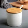 Pote de cerâmica espessado para óleo de pimenta, pote de cerâmica saudável para temperos, garrafa de tempero para cozinha, caixa de especiarias, pote de sal, frasco de glutamato monossódico